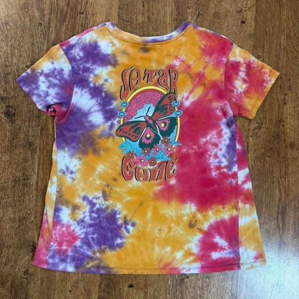 Women's Empyre Sloane "So Far Gone" Tie Dye T-Shirt with butterfly design